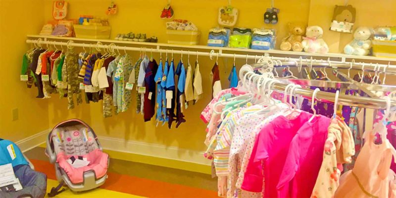 Through the generosity of supporters, the Women’s Care Center in Overlea is stocked with clothing, car seats and other supplies for expecting parents . (Kevin J. Parks/CR Staff)