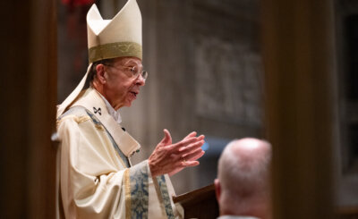 Archbishop Lori talking