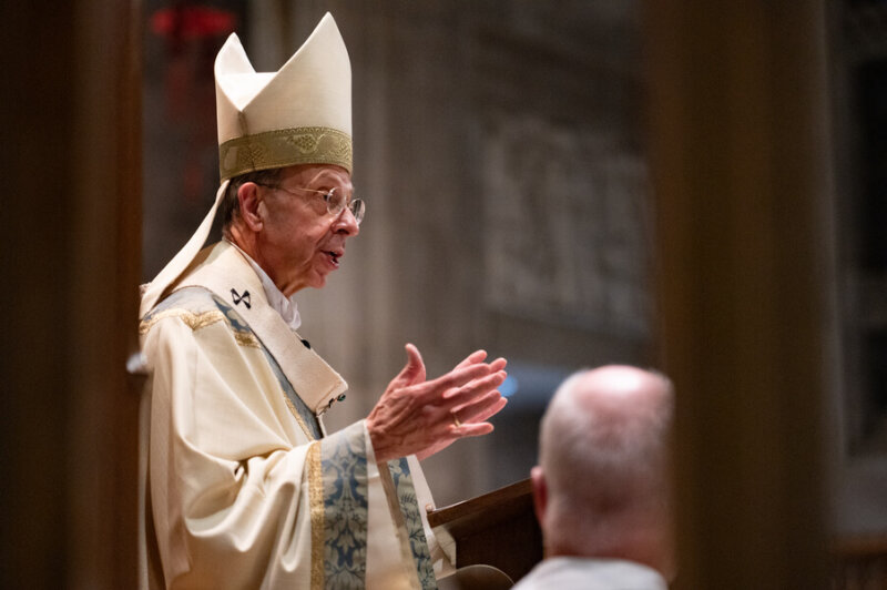Archbishop Lori talking